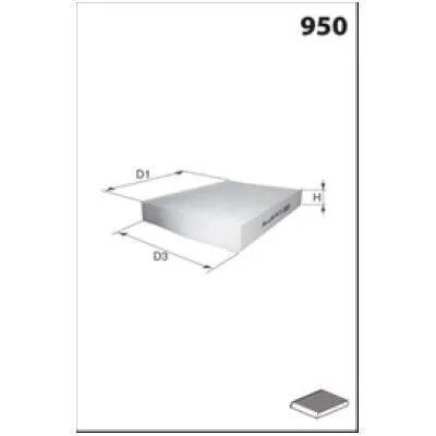 Esclusivo MECAFILTER ELR7523 Filtro, Aria Abitacolo