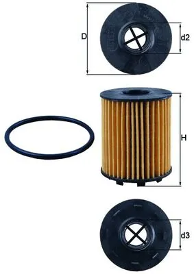 Pagamento Sicuro MAHLE OX 371D - Filtro olio ATP Autoricambi