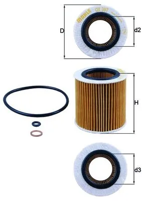 MAHLE OX 387D - Filtro olio ATP Autoricambi Saldi