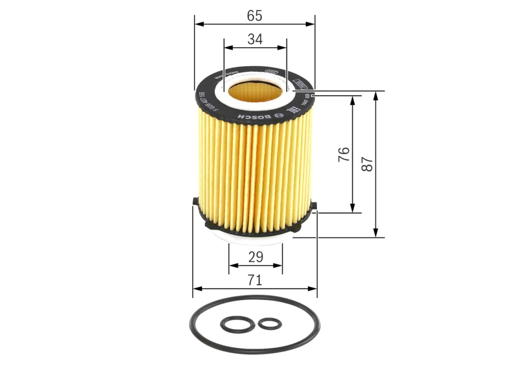 BOSCH F 026 407 166 - Filtro olio ATP Autoricambi Reso Gratuito