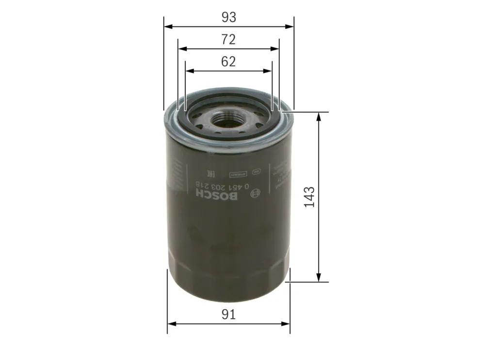 BOSCH 0 451 203 218 - Filtro olio ATP Autoricambi Nuovo Arrivo