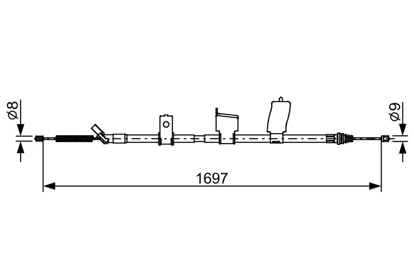Spedito Oggi BOSCH 1 987 482 627 - Cavo comando, Freno stazionamento ATP Autoricambi