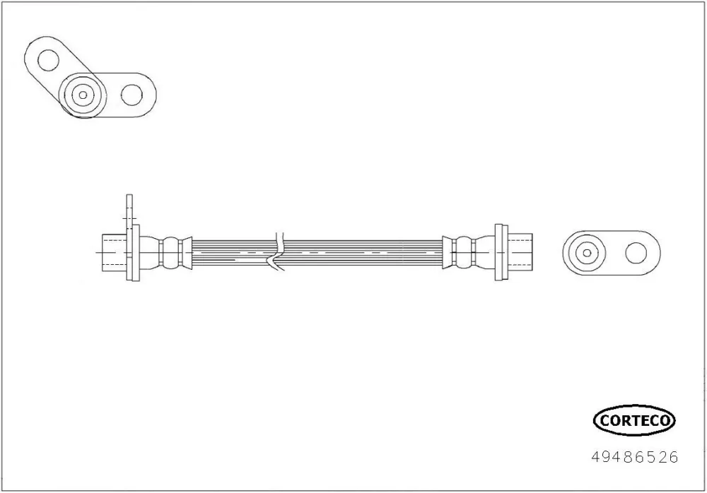 Ultima Occasione CORTECO 49486526 - Flessibile del freno ATP Autoricambi