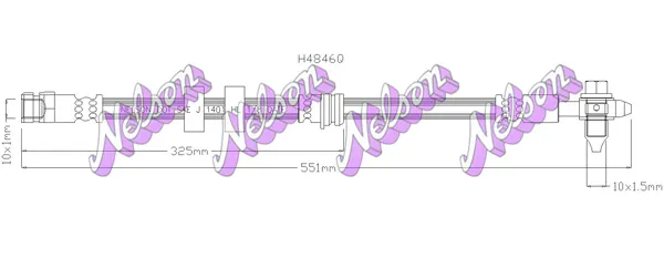 KAWE H4846Q - Flessibile del freno ATP Autoricambi Economico