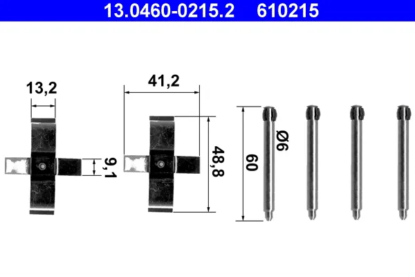 ATE 13.0460-0215.2 - Kit accessori, Pastiglia freno ATP Autoricambi A Buon Prezzo