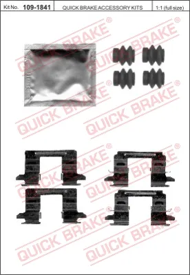 Di Tendenza QUICK BRAKE 109-1841 - Kit accessori, Pastiglia freno ATP Autoricambi