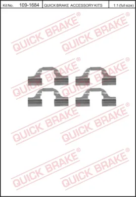 Vendita Finale QUICK BRAKE 109-1684 - Kit accessori, Pastiglia freno ATP Autoricambi
