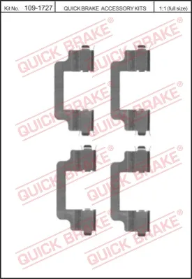 Offerta Limitata QUICK BRAKE 109-1727 - Kit accessori, Pastiglia freno ATP Autoricambi