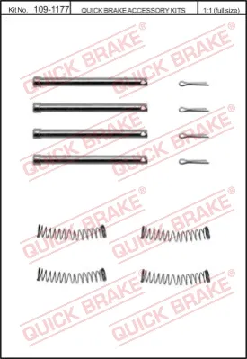 QUICK BRAKE 109-1177 - Kit accessori, Pastiglia freno ATP Autoricambi Promozione