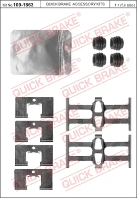 Pagamento Sicuro QUICK BRAKE 109-1863 - Kit accessori, Pastiglia freno ATP Autoricambi