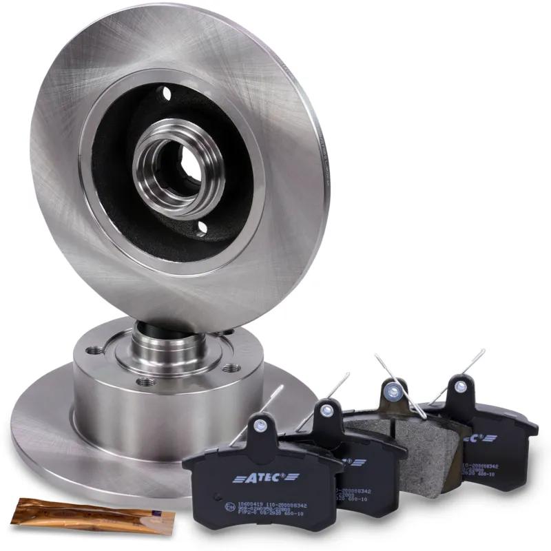 BESTPRICE 10600430 - Disco freno + pastiglie freno asse posteriore COMPLETO ATP Autoricambi Offerta Limitata