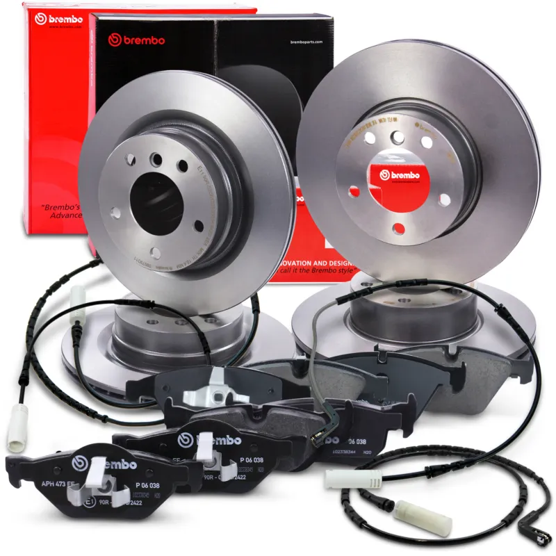 BREMBO 41108887 - Dischi freno + pastiglie freno + contatti di segnalazione anteriori e posteriori ATP Autoricambi Occasione Imperdibile