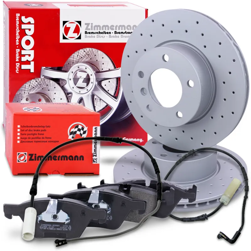 ZIMMERMANN 40511362 - Dischi freno SPORT +pastiglie +contatti di avvertimento anteriori ATP Autoricambi Ultima Occasione