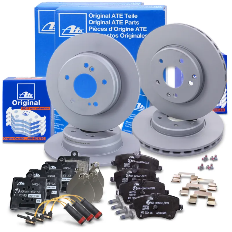 Offerta Speciale ATE 40369804 - Dischi freno + pastiglie freno + VWKanteriore+posteriore ATP Autoricambi