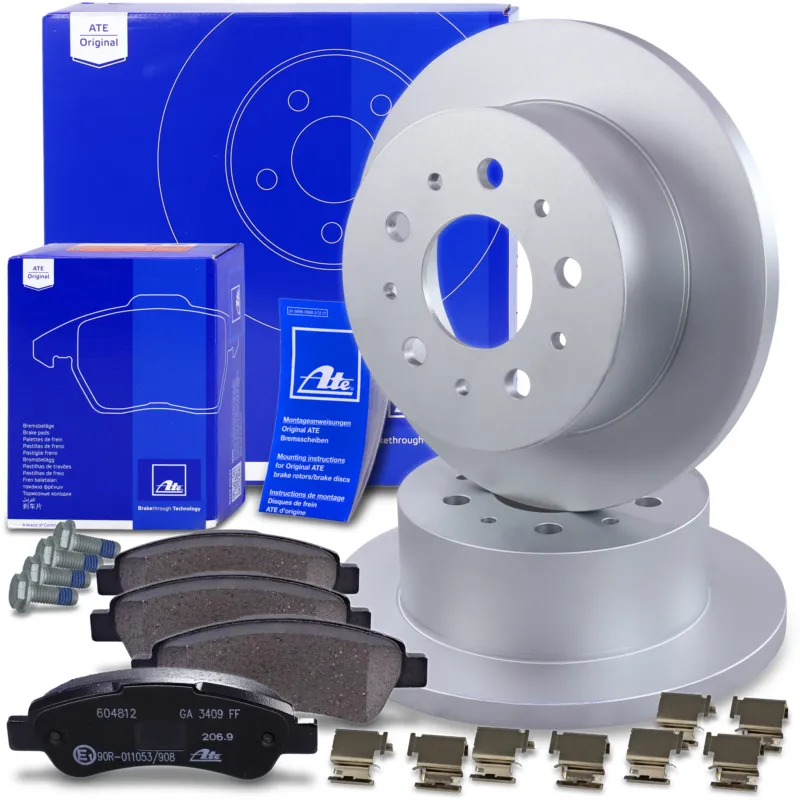 ATE 10696411 - Dischi freno+pastiglie freno asse posteriore Full ATP Autoricambi Offerta Del Giorno