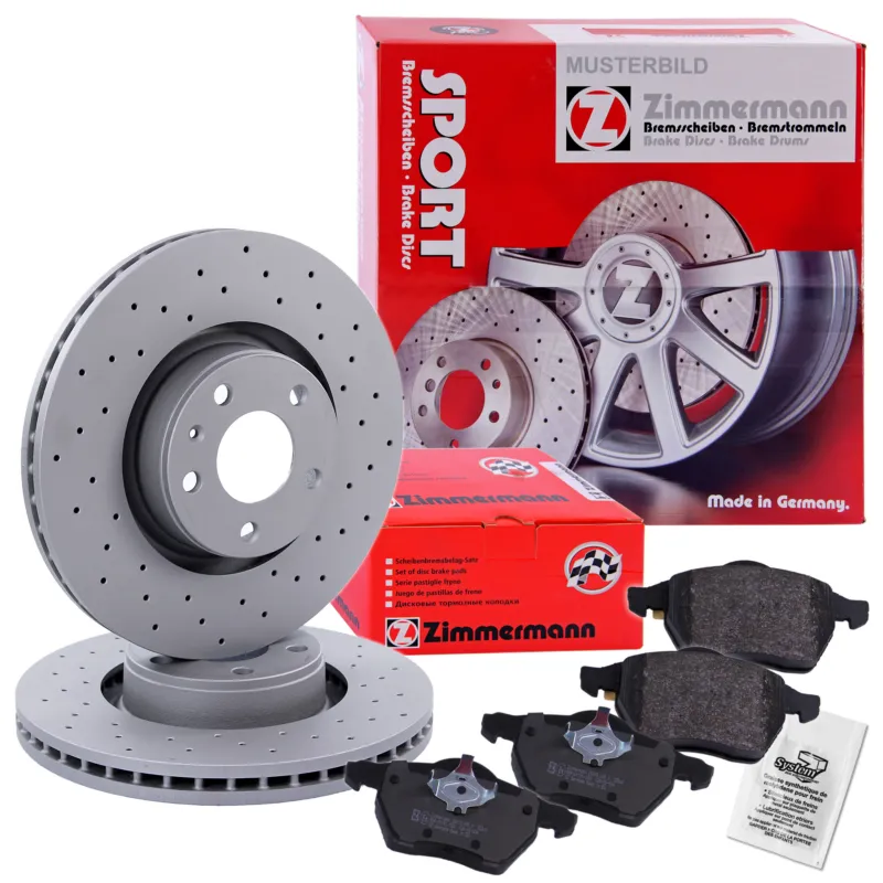 Novità ZIMMERMANN 10697584 - Dischi + pastiglie SPORT Anteriore Ventilato ATP Autoricambi
