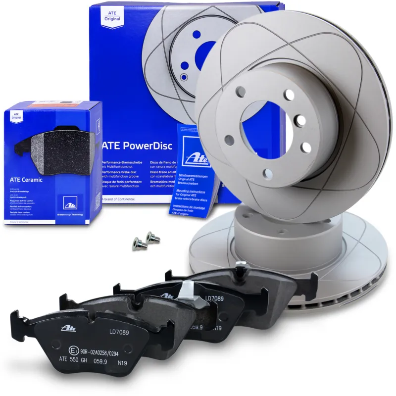 Pagamento Sicuro ATE 40975275 - Dischi freno POWERDISC +pastigliefreno anteriori CERAMIC ATP Autoricambi