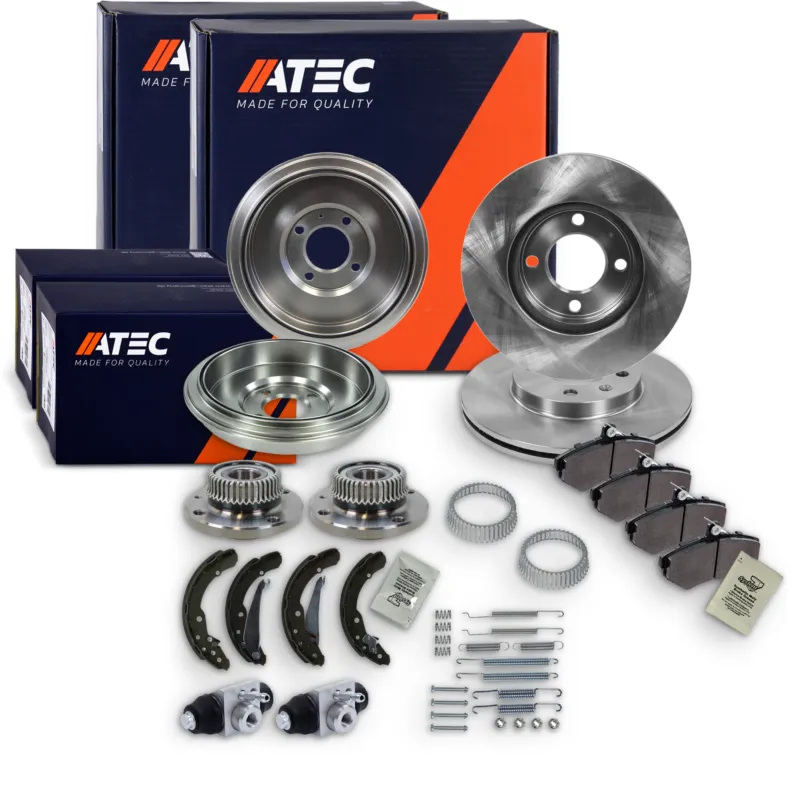 Ultimissimo Modello ATEC 40581543 - Set completo dischi freno+pastiglie freno anteriori+posteriori ATP Autoricambi