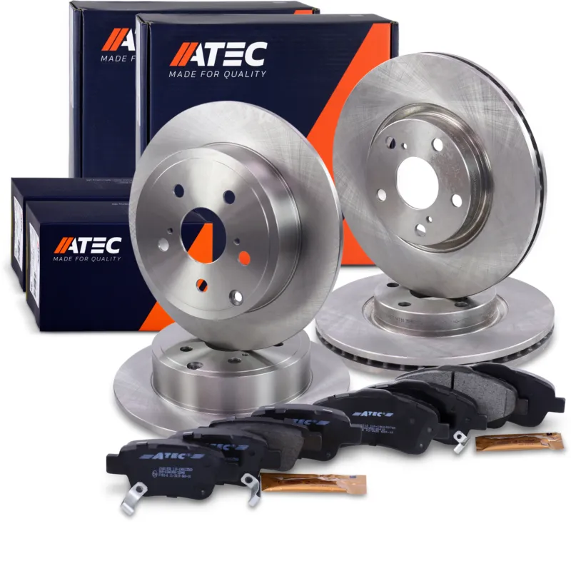 Affare ATEC 40579653 - Dischi freno + pastiglie freno Anteriore + Posteriore ATP Autoricambi