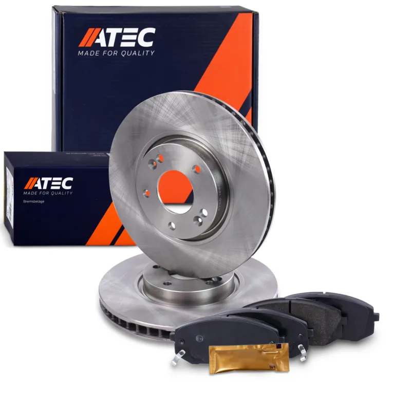 Quantità Limitata ATEC 40577848 - Dischi freno + pastiglie freno asse anteriore Ventilato ATP Autoricambi