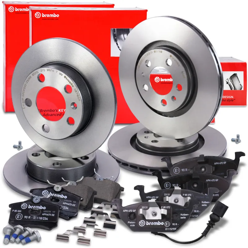 BREMBO 40637848 - Dischi freno + pastiglie freno anteriori e posteriori ATP Autoricambi Economico