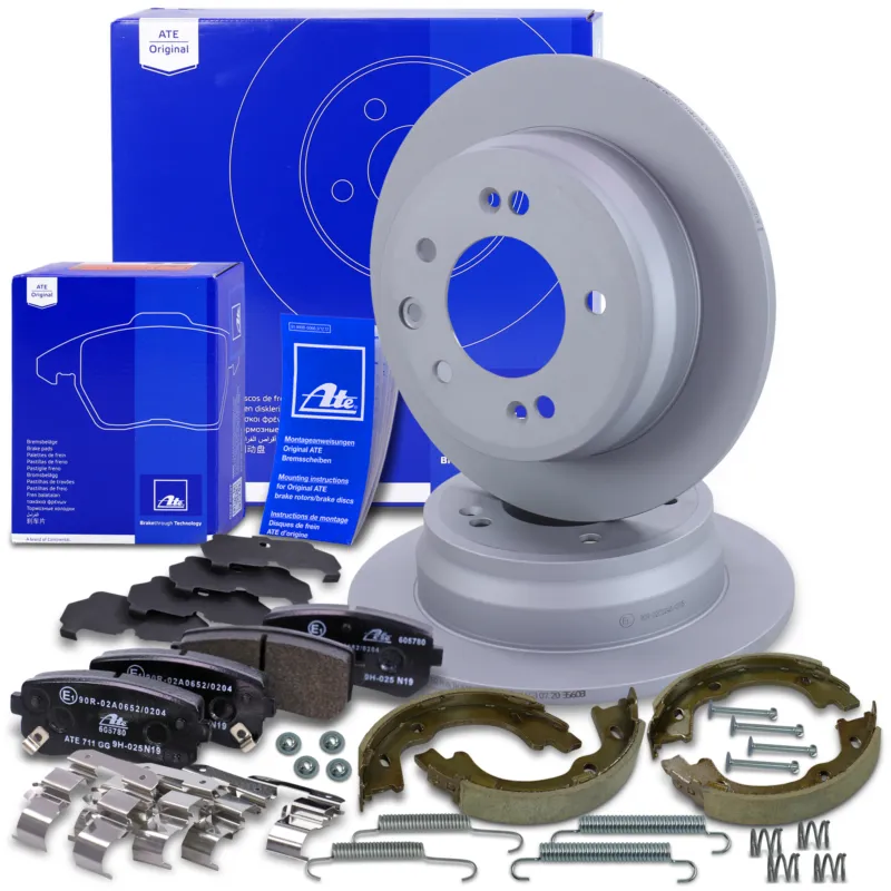 Bestseller ATE 40842852 - Dischi freno + pastiglie freno + set di ganasce freno posteriore ATP Autoricambi
