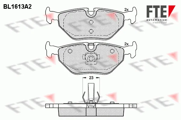 FTE 9010248 - Kit pastiglie freno, Freno a disco ATP Autoricambi Soddisfatti O Rimborsati