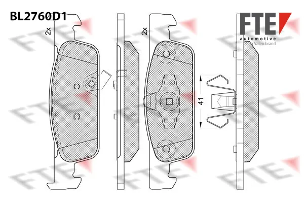 FTE 9011095 - Kit pastiglie freno, Freno a disco ATP Autoricambi Offerta Limitata