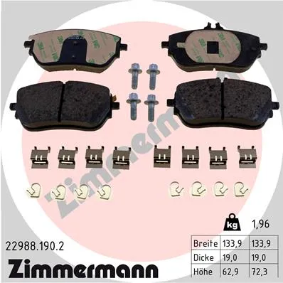 ZIMMERMANN 22988.190.2 - Kit pastiglie freno, Freno a disco ATP Autoricambi Acquista Ora