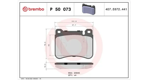 MAGNETI MARELLI 363700450073 - Kit pastiglie freno, Freno a disco ATP Autoricambi A Buon Prezzo