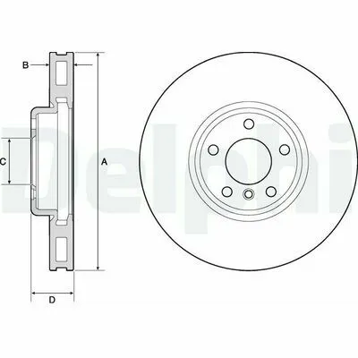 DELPHI BG9155C Disco Freno Professionale