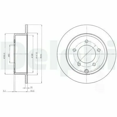 Popolare DELPHI BG4179 Disco Freno