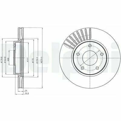Soddisfatti O Rimborsati DELPHI BG4282C Disco Freno