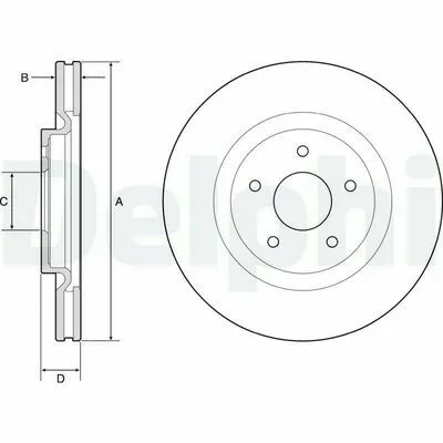 Nuova Collezione DELPHI BG9195C Disco Freno
