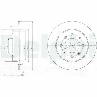 Promozione Esclusiva DELPHI BG4017 Disco Freno