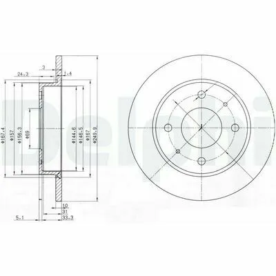 DELPHI BG3971 Disco Freno Affare