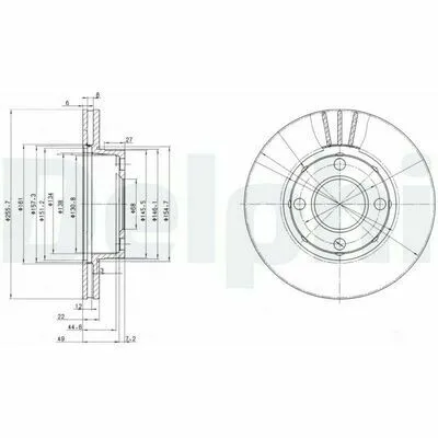 DELPHI BG2668 Disco Freno Prezzo Di Fabbrica