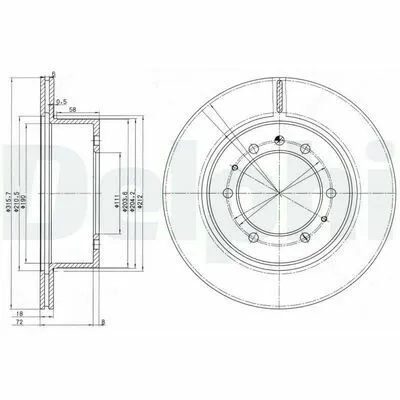 DELPHI BG3117 Disco Freno Quantità Limitata