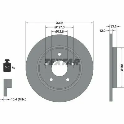 TEXTAR PRO+ 92181005 Disco Freno Sconto