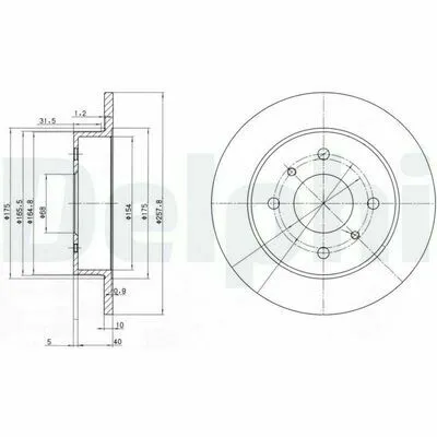 Popolare DELPHI BG2633 Disco Freno