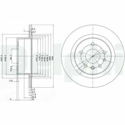 Di Tendenza DELPHI BG2986 Disco Freno