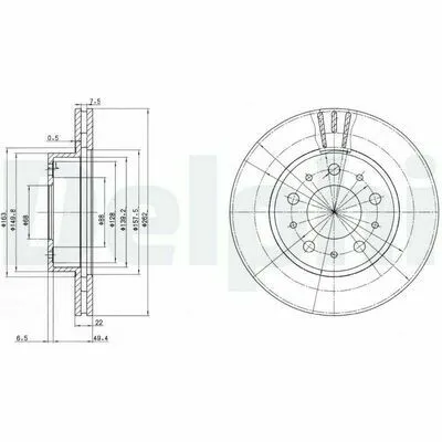 Reso Gratuito DELPHI BG2425 Disco Freno