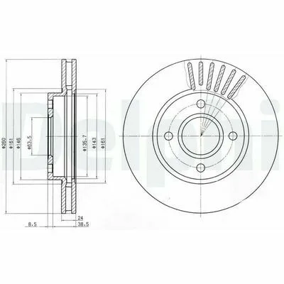 DELPHI BG2699 Disco Freno Quantità Limitata
