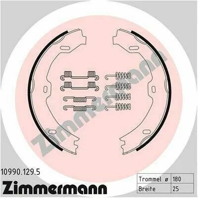 Saldi ZIMMERMANN 10990.129.5 Kit Ganasce Freno