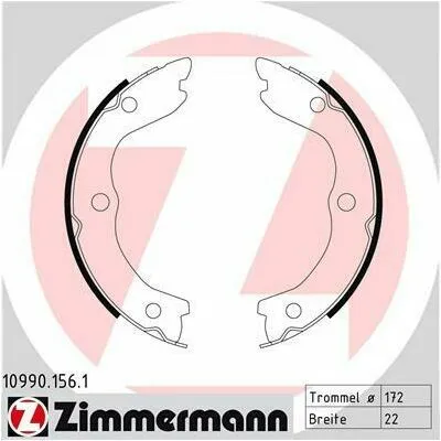 Compra Adesso ZIMMERMANN 10990.156.1 Kit Ganasce Freno