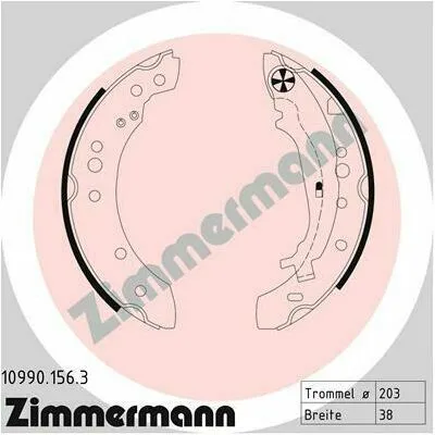 ZIMMERMANN 10990.156.3 Kit Ganasce Freno Acquista Ora