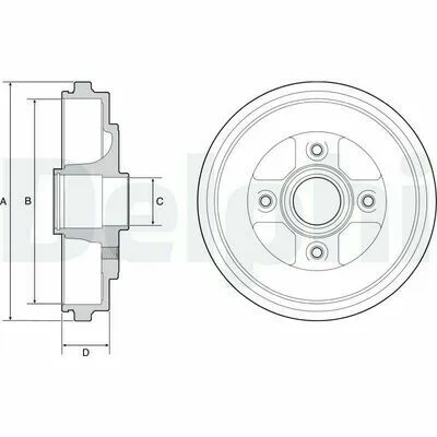 Promozione DELPHI BF509 Tamburo Freno