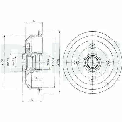 DELPHI BF107 Tamburo Freno Ultime Pezzi