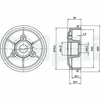 DELPHI BF267 Tamburo Freno Compra Oggi Stesso