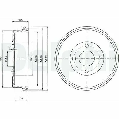 DELPHI BF314 Tamburo Freno Nuovo Arrivo